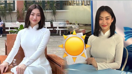 Lương Thuỳ Linh hóa nữ thần học đường khi ghé thăm một trường cấp 3, nhưng quyển sổ "tử thần" trên tay mới gây chú ý! 