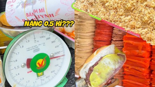 Cộng đồng mạng xôn xao ổ bánh mì đình đám ở TP.HCM: Nặng đến nửa cân, topping ú ụ nhưng dân tình lại thấy… ngán 