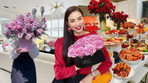 Công việc hiện tại của Phạm Hương trên đất Mỹ: Làm vợ, làm mẹ và làm bà chủ shop hoa tươi