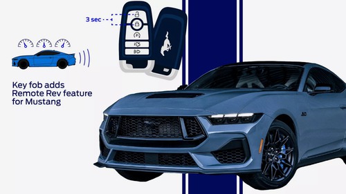Ford Mustang 2024 trang bị tính năng nẹt pô từ xa, chủ xe muốn thể hiện với đám đông chỉ cần ngồi một chỗ bấm chìa khóa