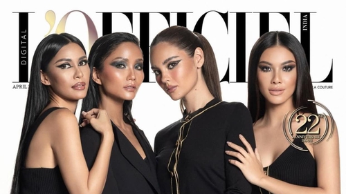 H'Hen Niê, Kim Duyên đọ dáng bên Miss Universe Catriona Gray, nhan sắc ra sao mà khiến netizen trầm trồ? 