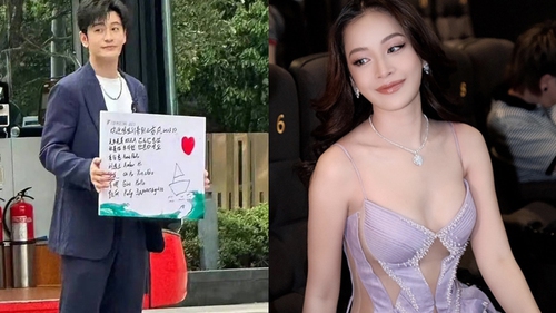 Huỳnh Hiểu Minh cầm bảng tên đón Chi Pu, lộ bằng chứng chắc chắn đại diện Việt Nam thi hát ở Trung Quốc