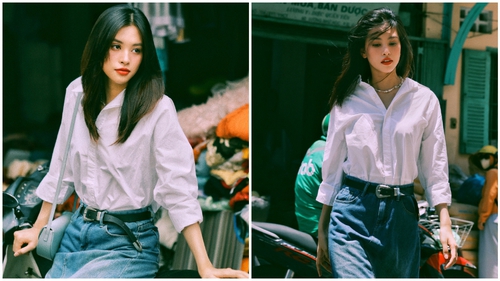 Nhan sắc Hoa hậu Tiểu Vy trong bộ ảnh vintage thập niên 90