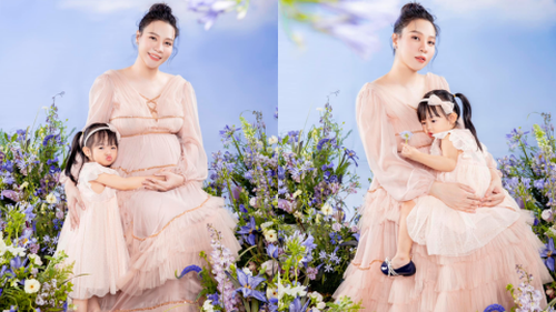 Mẹ bầu Đàm Thu Trang khoe sắc rạng rỡ bên con gái, Cường Đô La vào nịnh nhanh như chớp ai dè bị 'vạch mặt'