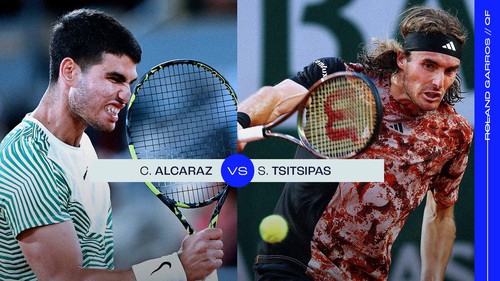 Link xem trực tiếp Alcaraz vs Tsitsipas, Roland Garros 2023 vòng tứ kết