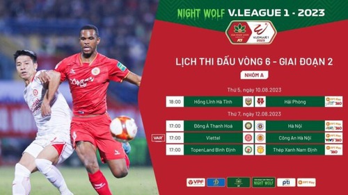 Lịch thi đấu V-League 2023 giai đoạn 2 hôm nay