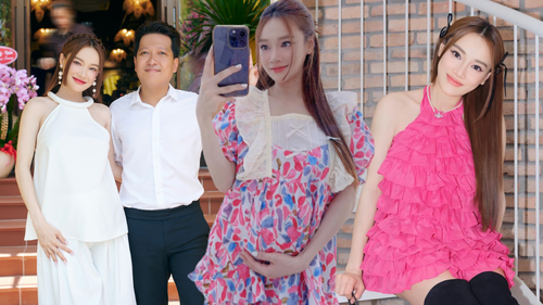 Nhã Phương ưng váy áo che bụng những tháng cuối thai kỳ: Áo yếm, váy suông là "chân ái"