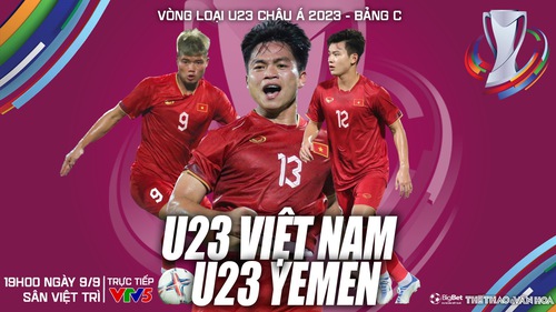 Nhận định bóng đá U23 Việt Nam vs U23 Yemen, vòng loại U23 châu Á (19h hôm nay)