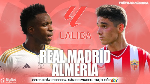Nhận định bóng đá Real Madrid vs Almeria, vòng 21 La Liga (22h15 hôm nay)