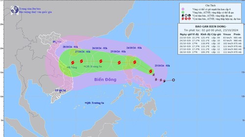 Tin bão gần Biển Đông (Cơn bão TRAMI)