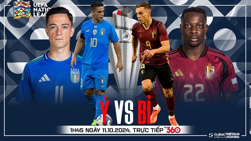 Nhận định, soi tỷ lệ Ý vs Bỉ 1h45 ngày 11/10, vòng bảng Nations League