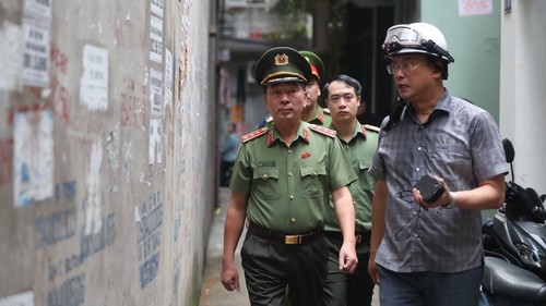 Vụ cháy tại Cầu Giấy, Hà Nội: Lãnh đạo Bộ Công an và Thành ủy Hà Nội trực tiếp kiểm tra chỉ đạo