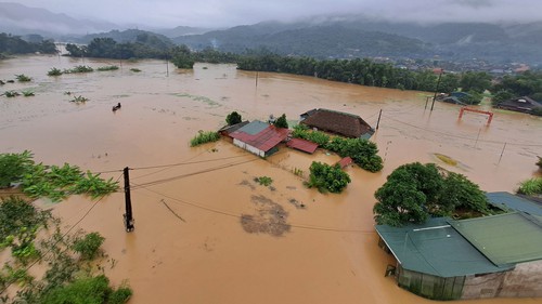 Hà Giang mưa to, nước thượng nguồn đổ về gây ngập lụt trên diện rộng