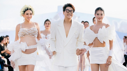 Võ Hoàng Yến vác bụng bầu làm vedette trên sàn diễn Vietnam Beauty Fashion Fest 8