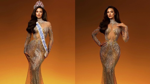 Lydie Vũ trình diễn trang phục dạ hội “Galaxy Gown" tại Chung kết Miss Supranational 2024