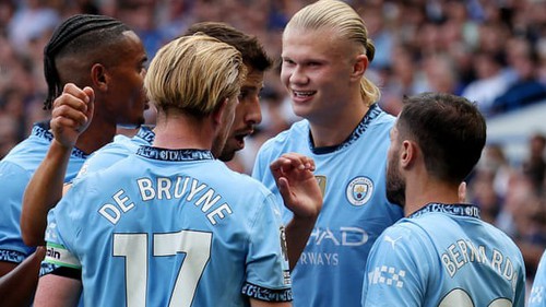 Haaland 'mở tài khoản' giúp Man City kéo sập pháo đài Stamford Bridge của Chelsea