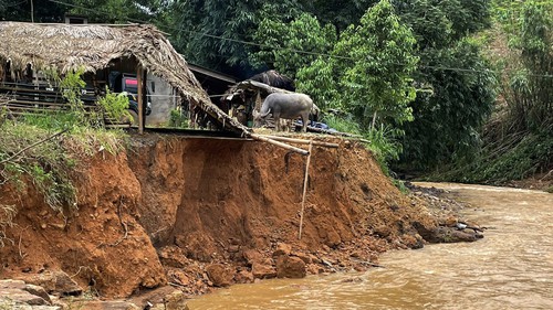 Mưa lớn gây ngập úng, sạt lở, Lào Cai di dời người dân đến nơi an toàn