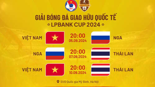 Lịch thi đấu đội tuyển Việt Nam mới nhất lại LP Bank Cup 2024