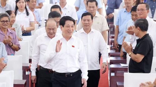 Chủ tịch nước Lương Cường tiếp xúc cử tri Thành phố Hồ Chí Minh