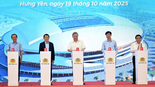 Tổng Bí thư Tô Lâm dự lễ khởi công xây dựng sân vận động 60.000 chỗ ngồi