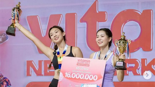 Hot girl Hoàng Kim vô địch pickleball sau khi ngược dòng ở chung kết