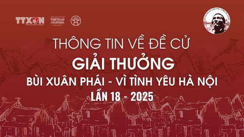 Thông tin về Đề cử Giải thưởng Bùi Xuân Phái - Vì tình yêu Hà Nội lần 18-2025