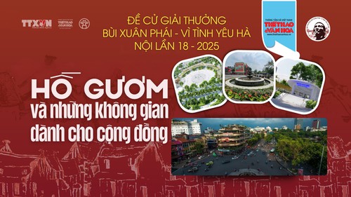 Đề cử Giải thưởng Bùi Xuân Phái - Vì tình yêu Hà Nội lần 18 - 2025: Hồ Gươm và những không gian dành cho cộng đồng