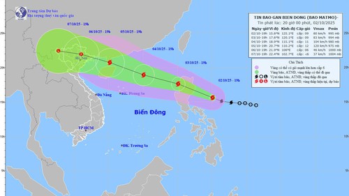 Dự báo, ngày 4/10, bão đi vào Biển Đông và có khả năng mạnh thêm