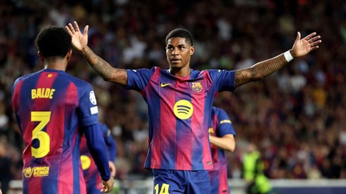 Rashford lập cú đúp trong ngày Barcelona vùi dập đối thủ ở Champions League