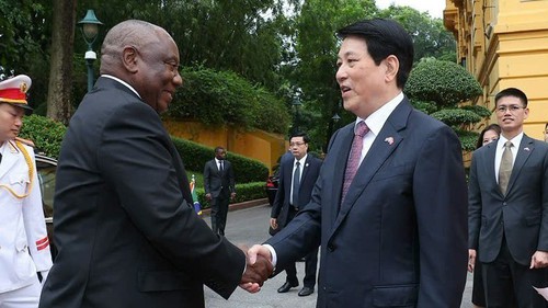 Lễ đón Tổng thống Nam Phi thăm cấp Nhà nước đến Việt Nam