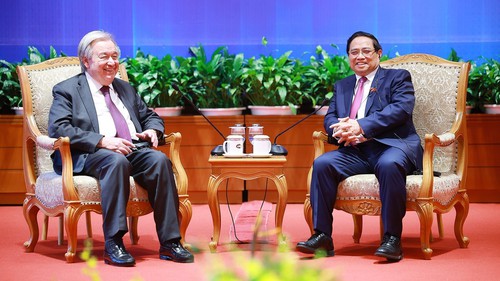 Thủ tướng Phạm Minh Chính gặp Tổng Thư ký Liên hợp quốc