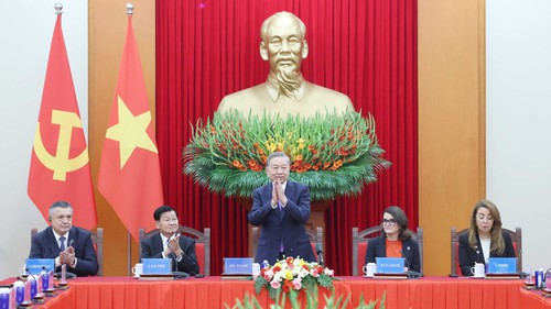 Tổng Bí thư Tô Lâm tiếp Trưởng đoàn các nước tham dự Lễ mở ký Công ước Hà Nội