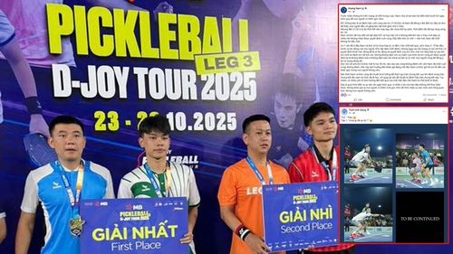 Lý Hoàng Nam viết tâm thư khi dược xử thắng chung kết pickleball, Trịnh Linh Giang lên status ẩn ý