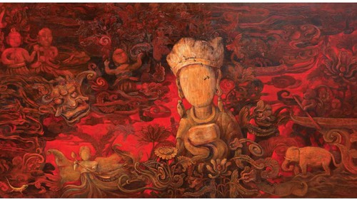 Khi họa sĩ đương đại "kể chuyện" đình cổ xứ Đoài