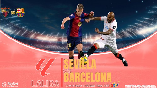 Nhận định, soi tỷ lệ Sevilla vs Barcelona 21h15 hôm nay ngày 5/10, vòng 8 La Liga 