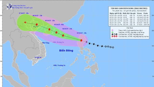 Tiến sĩ Mai Văn Khiêm: Chiều 3/10, bão MATMO vào Biển Đông, gây mưa lớn ở Bắc Bộ và Thanh Hóa