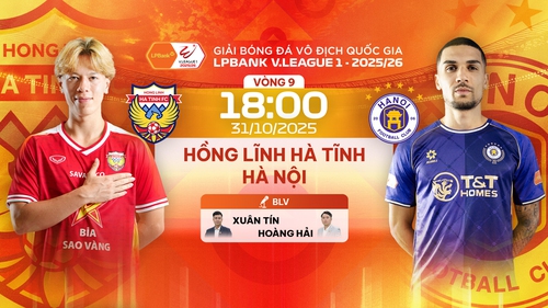 Link xem trực tiếp bóng đá Hà Tĩnh vs Hà Nội 18h hôm nay 31/10, V-League vòng 9
