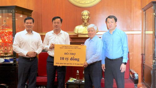 TKV ủng hộ 10 tỷ đồng hỗ trợ đồng bào các tỉnh, thành phố bị thiên tai