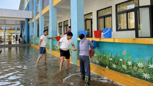 Hà Nội yêu cầu các trường chủ động ứng phó mưa lớn do hoàn lưu bão số 11