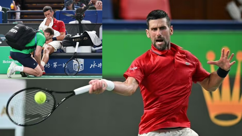 Djokovic đau gót chân vẫn thể hiện bản lĩnh đúng lúc để vào tứ kết Thượng Hải Masters 2025