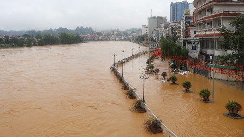 Lũ trên các sông tại Cao Bằng đang lên rất nhanh