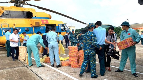 Quân đội điều động lực lượng không quân bay cứu trợ khẩn cấp tại Lạng Sơn