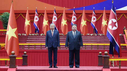 Lễ đón Tổng Bí thư Tô Lâm thăm cấp Nhà nước tới CHDCND Triều Tiên