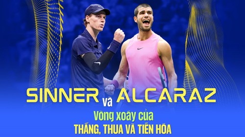 Đối đầu Alcaraz - Sinner: Vòng xoáy của thắng, thua và tiến hóa