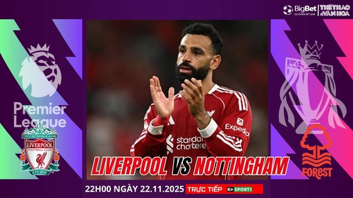 Nhận định, soi tỷ lệ Liverpool vs Nottingham 22h hôm nay ngày 22/11, Ngoại hạng Anh
