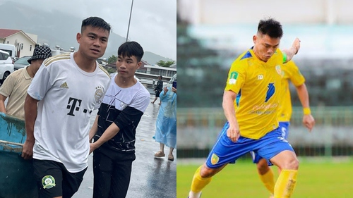 Cựu sao U23 Việt Nam từng vô địch ở Hàn Quốc gây ấn tượng với hành động giúp đỡ người dân trong cảnh mưa lũ