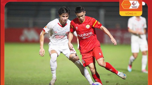 Đội bóng của Bùi Tiến Dũng chia điểm trong trận đấu bị lùi 1 tiếng ở V-League