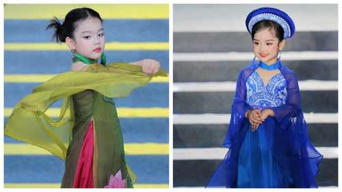 Trình diễn áo dài nhí “Em yêu Hà Nội”