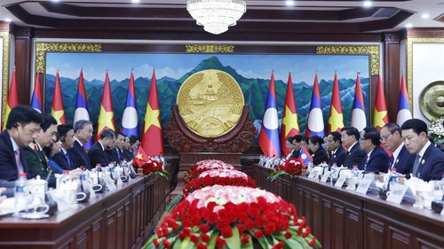 Tổng Bí thư Tô Lâm hội đàm với Tổng Bí thư, Chủ tịch nước Lào