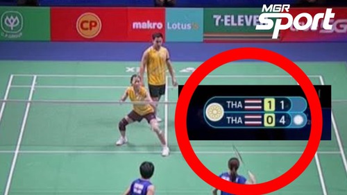 Bảng điểm gây nhầm lẫn khi hai cặp VĐV Thái Lan đối đầu ở chung kết cầu lông SEA Games 2025
